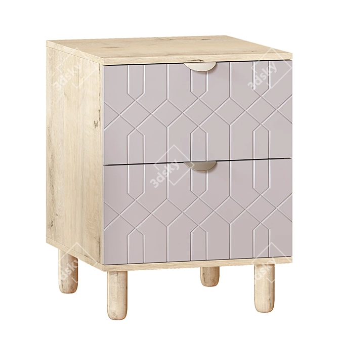 Santiago Bedside Table: Tejons Time Deco 3D model image 1