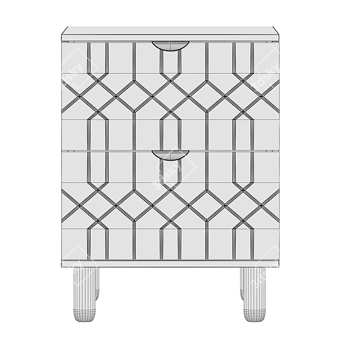 Santiago Bedside Table: Tejons Time Deco 3D model image 3