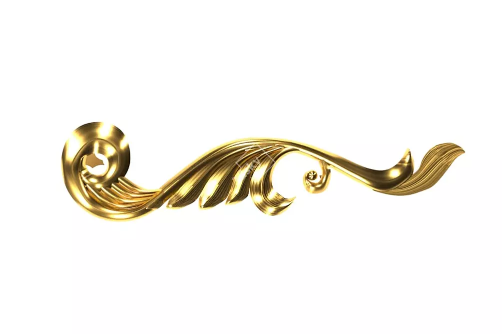 Golden Pattern Decor 3D model image 1