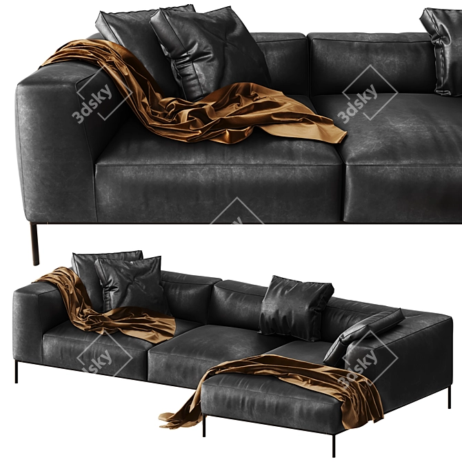 Frank Sofa: Stylish & Comfortable 3D model image 2