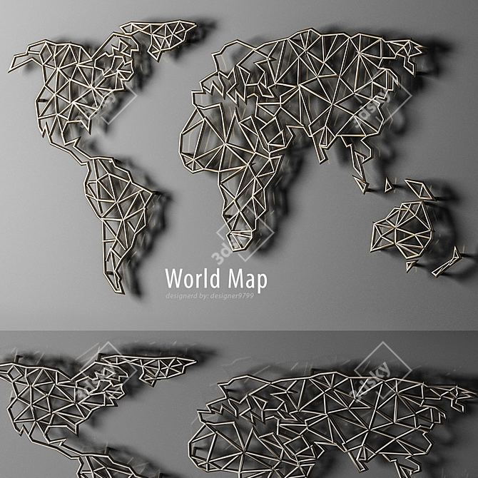 Global Metallic Map: Corona Render 3D model image 1