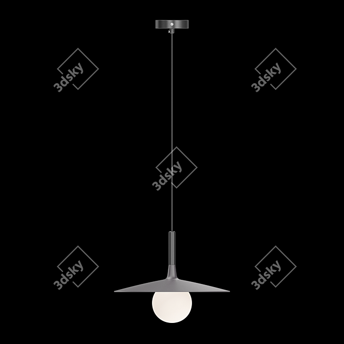 BOTEIN Pendant Lamp: Stylish Design, Matte Shade 3D model image 3