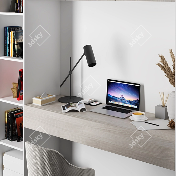 Modern Office Workstation 3D model image 3