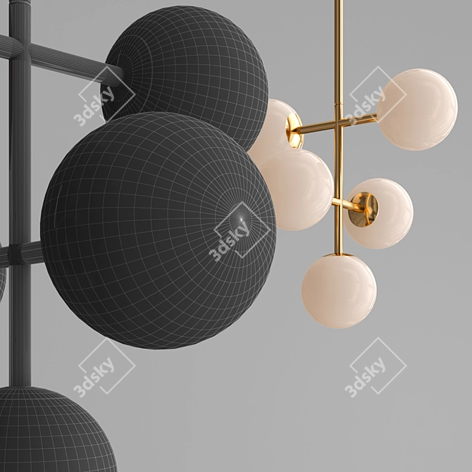 Nebula LED Chandelier: Illuminating Elegance 3D model image 2