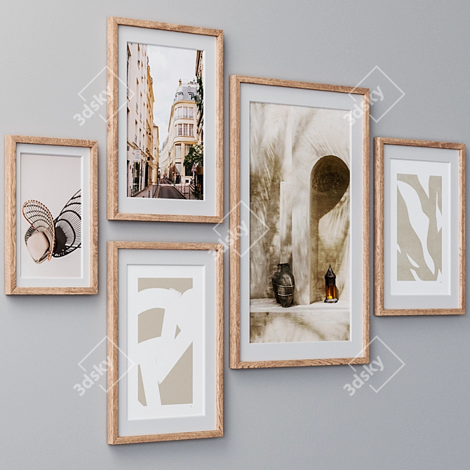 Elegant Collection of Wall Paintings 3D model image 3
