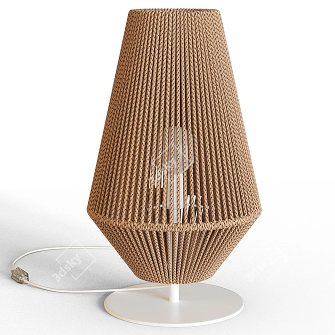 Handmade Wicker Table Lamps 3D model image 2