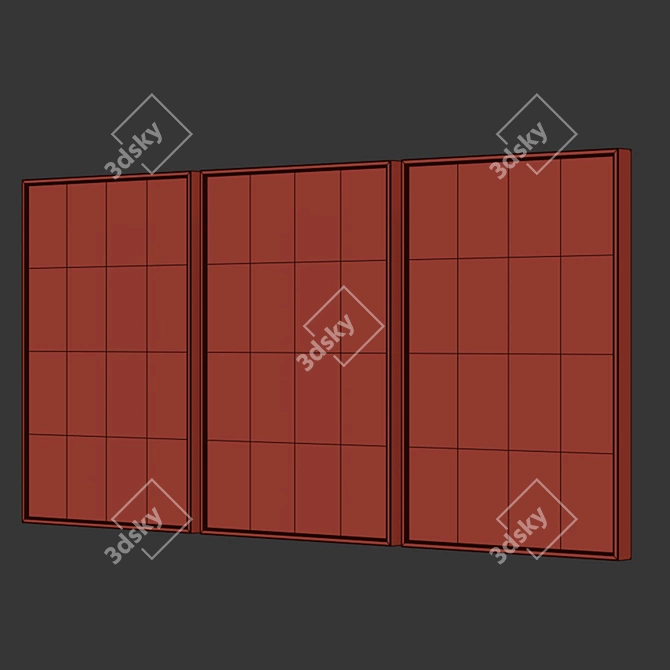 Elegant Frame Set: 5 Colors, 60x90 cm 3D model image 7