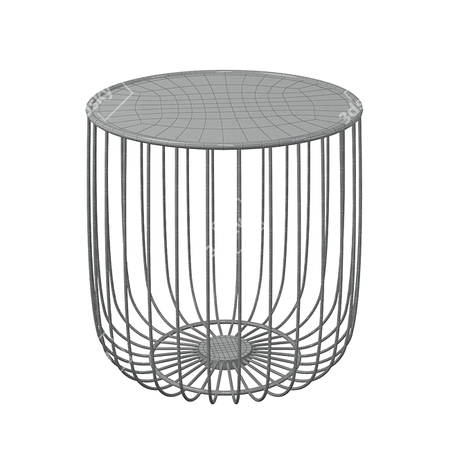 Modern Minimalist Wire Coffee Table 3D model image 4