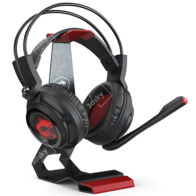 MSI DS502 Gaming Headset with HS01 Stand 3D model image 1