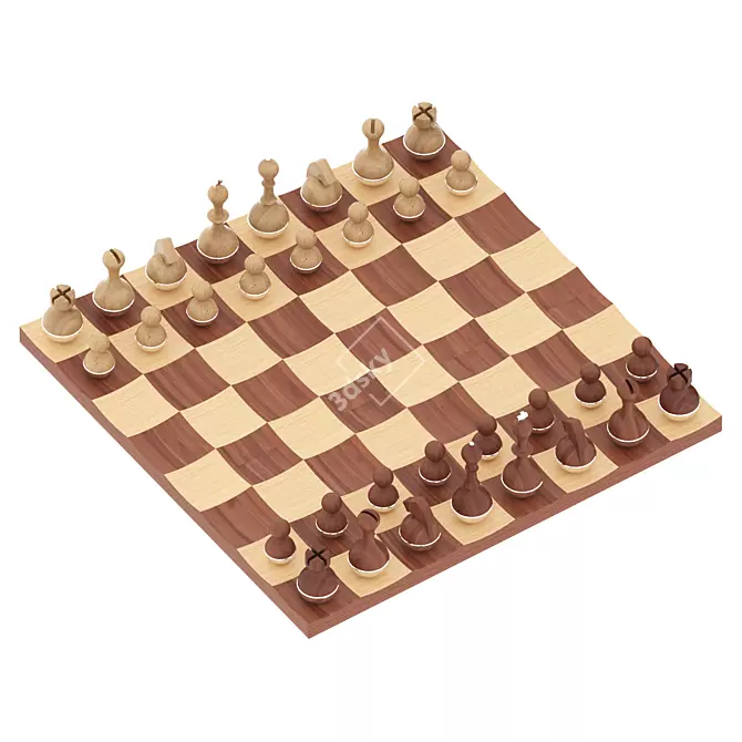 Wobble Chess: Fun and Swinging Game! 3D model image 4