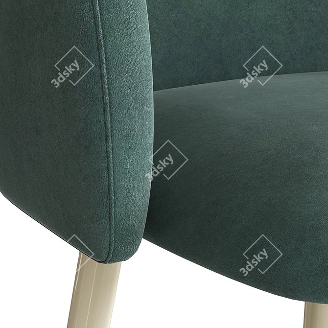 Millie Metal Leg Chair 3D model image 3