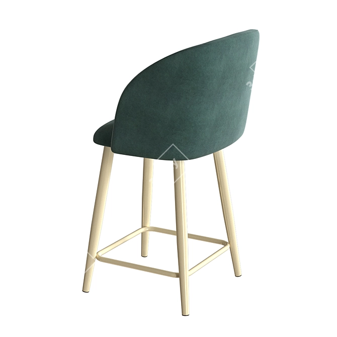 Millie Metal Leg Chair 3D model image 4