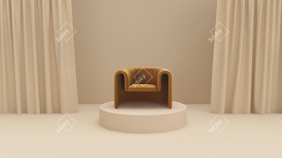 Remnant: Industrial Elegance Armchair 3D model image 5