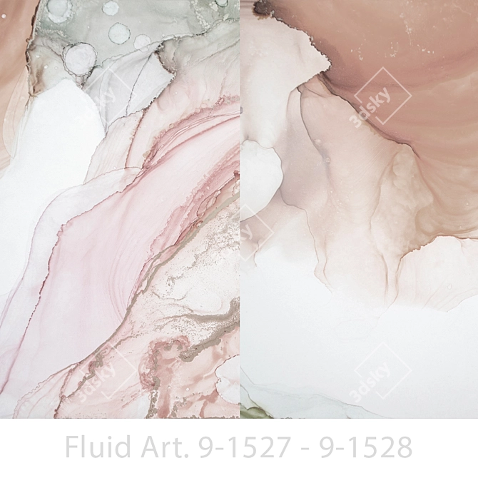 Fluid Art Photo Wallpaper: MasterFresok - Customizable & Waterproof 3D model image 1