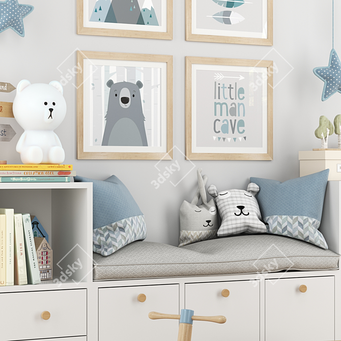 Kids Room Decor Set 3D model image 4