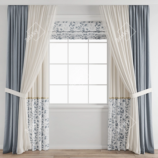 Polygonal Model Curtain: High Quality 3D Archive 3D model image 1