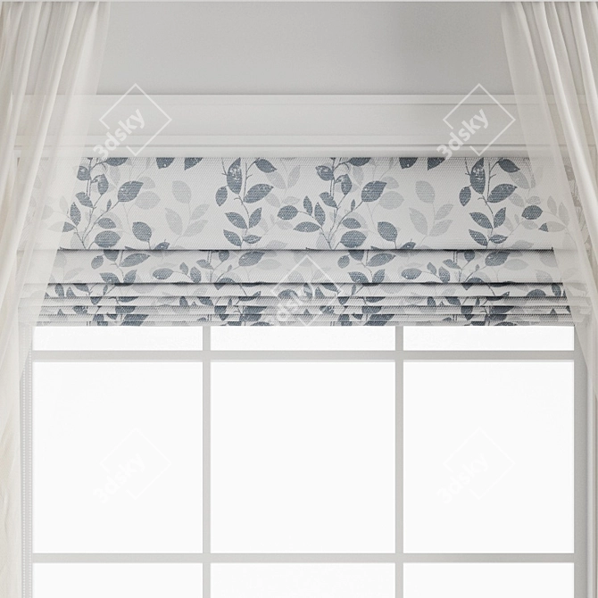 Polygonal Model Curtain: High Quality 3D Archive 3D model image 5