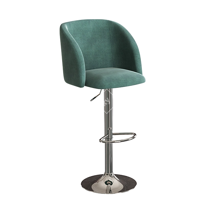 Millie Chrome Bar Chair 3D model image 1