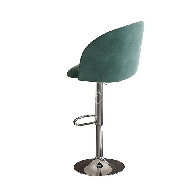 Millie Chrome Bar Chair 3D model image 3