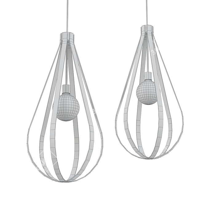 Elegant Chandelier Swing 3D model image 2