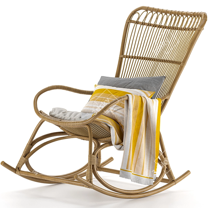 Monet Rocking Chair: Elegant and Comfortable 3D model image 2