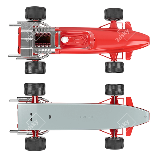 Classic USSR Inertial Formula 3D model image 3