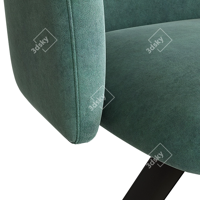Millie Swivel Rodeo OM: Sleek and Comfortable Chair with Metal Legs 3D model image 3