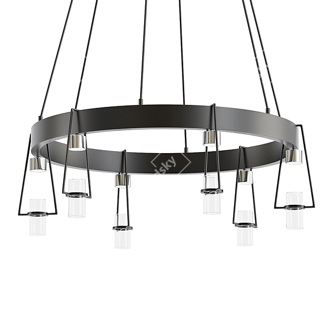 Elegant 6-Light LED Chandelier 3D model image 1