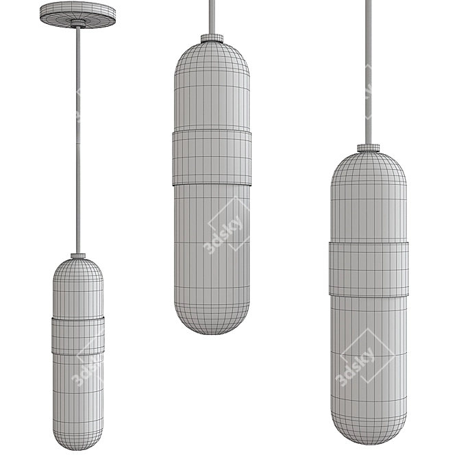 Elegant Emilia Pendant Light 3D model image 2