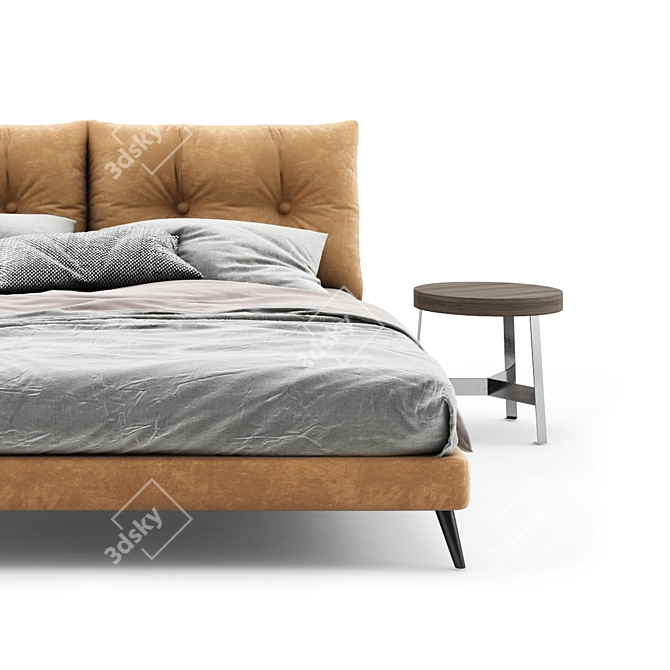 Luxury Comfort Bed: Ultimate Relaxation 3D model image 2