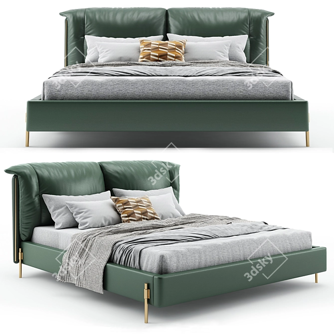 Luxury Comfort Bed: Ultimate Relaxation 3D model image 7