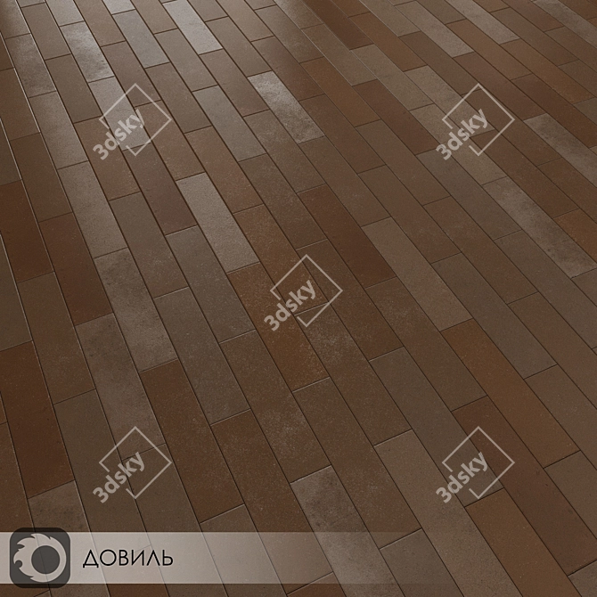 Deauville Brown Ceramic Tiles 3D model image 2