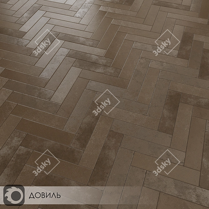 Deauville Brown Ceramic Tiles 3D model image 6