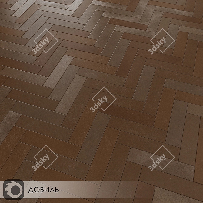 Deauville Brown Ceramic Tiles 3D model image 7