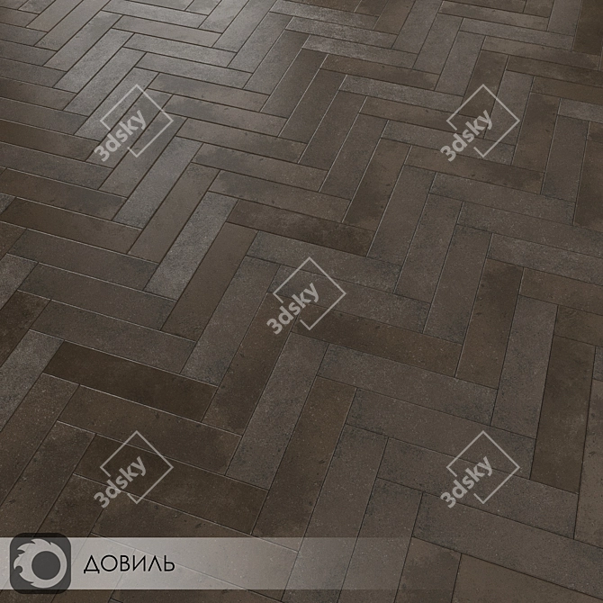 Deauville Brown Ceramic Tiles 3D model image 8