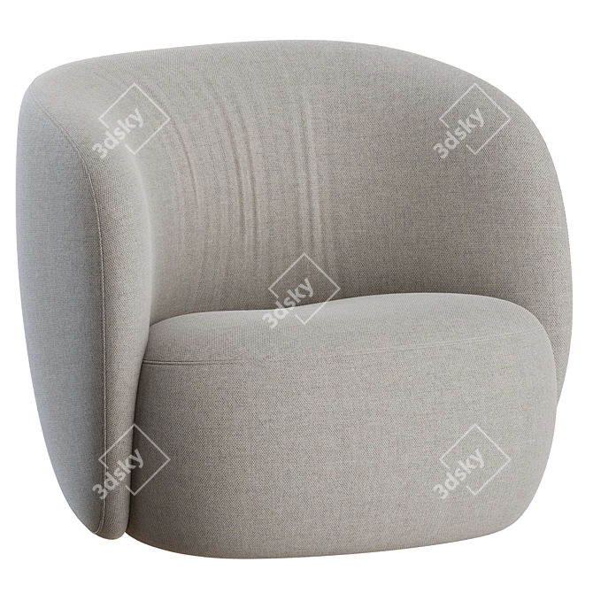 Ovata Large Lounge Chair: Versatile Elegance 3D model image 1