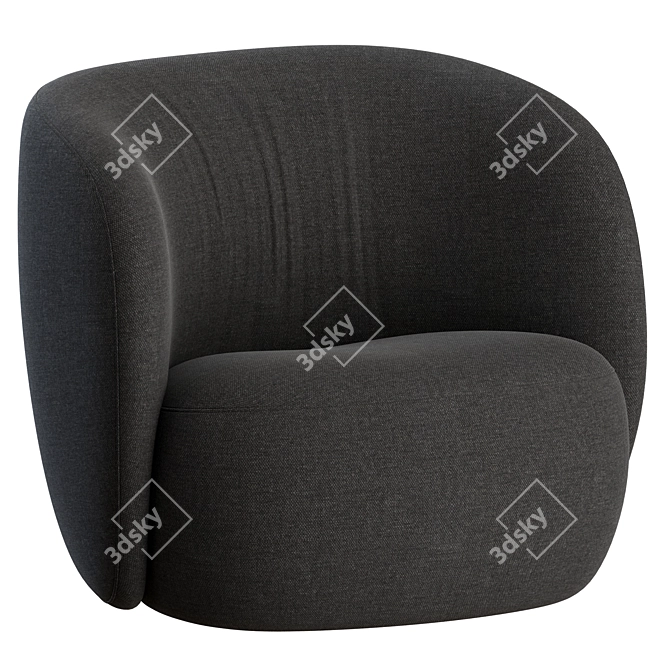 Ovata Large Lounge Chair: Versatile Elegance 3D model image 3