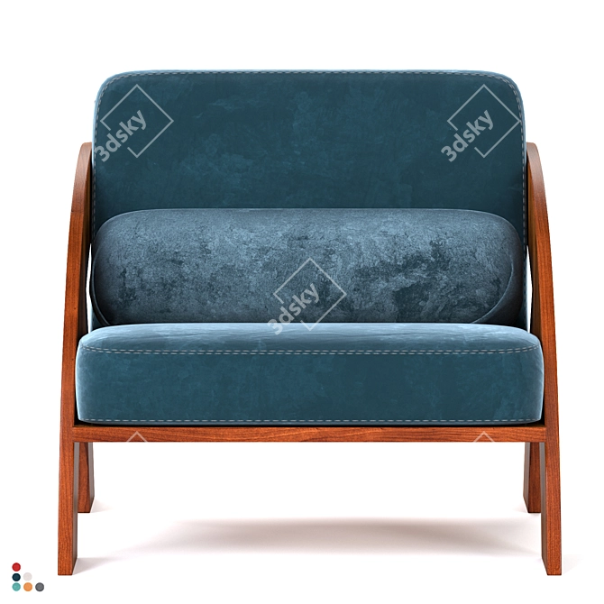 Sleek Arc Chair: Modern Elegance for your Space 3D model image 2