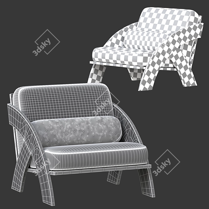 Sleek Arc Chair: Modern Elegance for your Space 3D model image 7