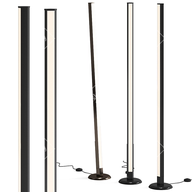 Sleek PENCIL Floor Lamp 3D model image 1