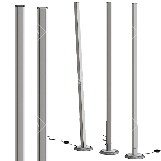 Sleek PENCIL Floor Lamp 3D model image 2