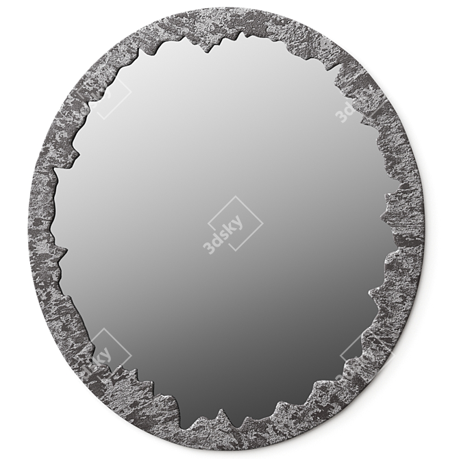  Crater Mirror: Exquisite Reflection by Porta Romana 3D model image 2