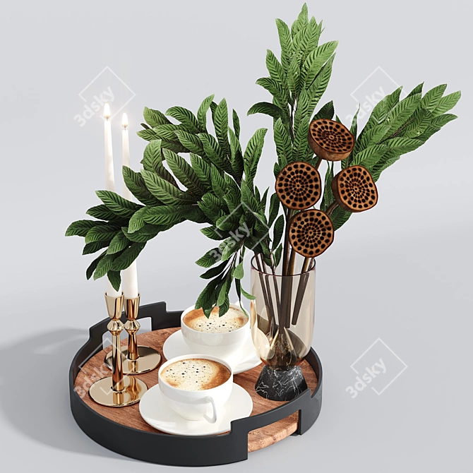 Elegant Decor Set 09 - Perfect for Stylish Spaces! 3D model image 1