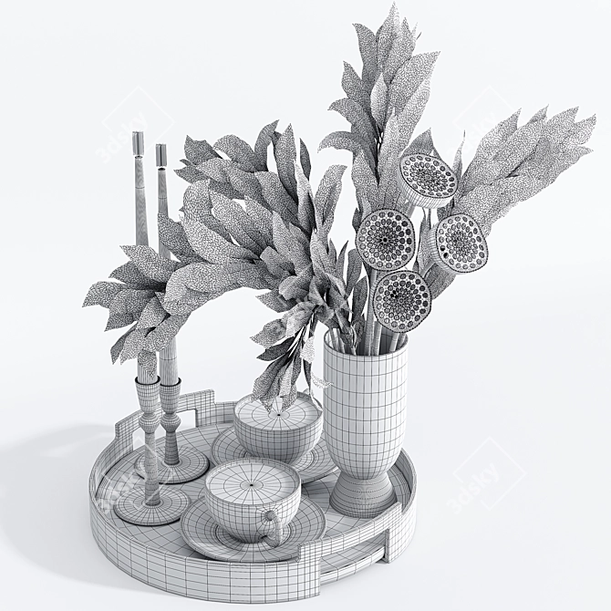 Elegant Decor Set 09 - Perfect for Stylish Spaces! 3D model image 4