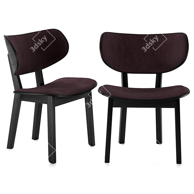 Elegant Gisele Chair and Cross Table 3D model image 2