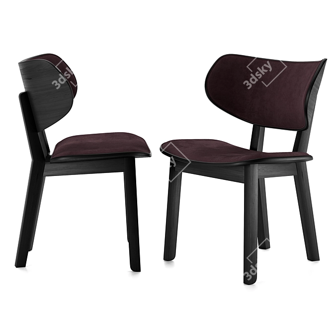 Elegant Gisele Chair and Cross Table 3D model image 3