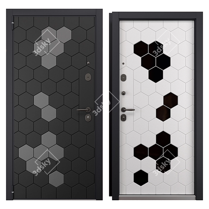 Newest NT 1 Metal Entrance Door (Holz) 3D model image 3