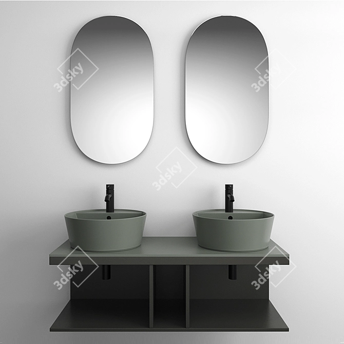 Cielo Multiplo Bathroom Set 3D model image 1