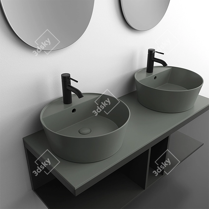 Cielo Multiplo Bathroom Set 3D model image 2