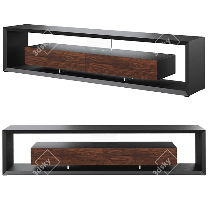 Sleek TV Cabinet: Boxer by Cattelan Italia 3D model image 1